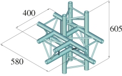 Truss deco Alutruss DECOLOCK DQ3-SPAT51 5-Way Piece \/ bk